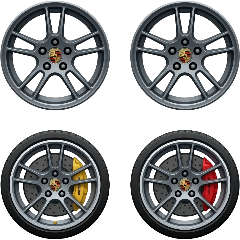 Porsche racing rims and wheels, perfect proportions emoji