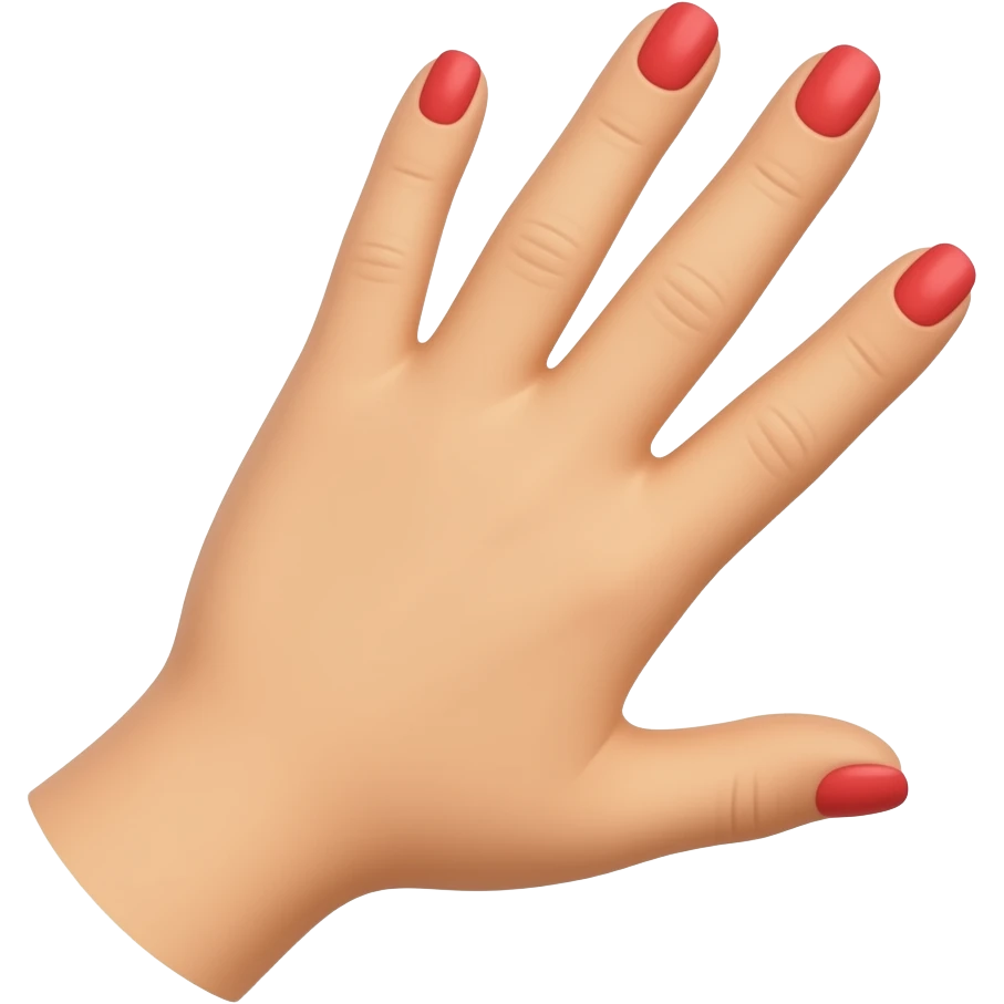 women red nail paint hand emoji