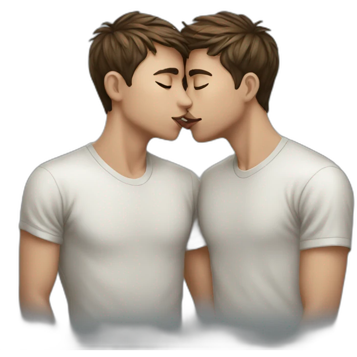 Twink men kissing emoji