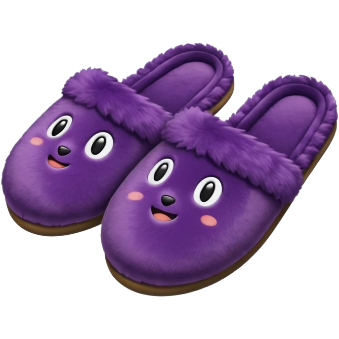 Cute cute midnight plum color slippers  emoji