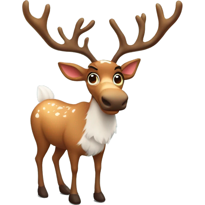 sassy flamboyant reindeer emoji
