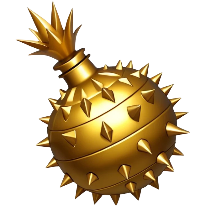 Golden grenade bomb spikes  emoji