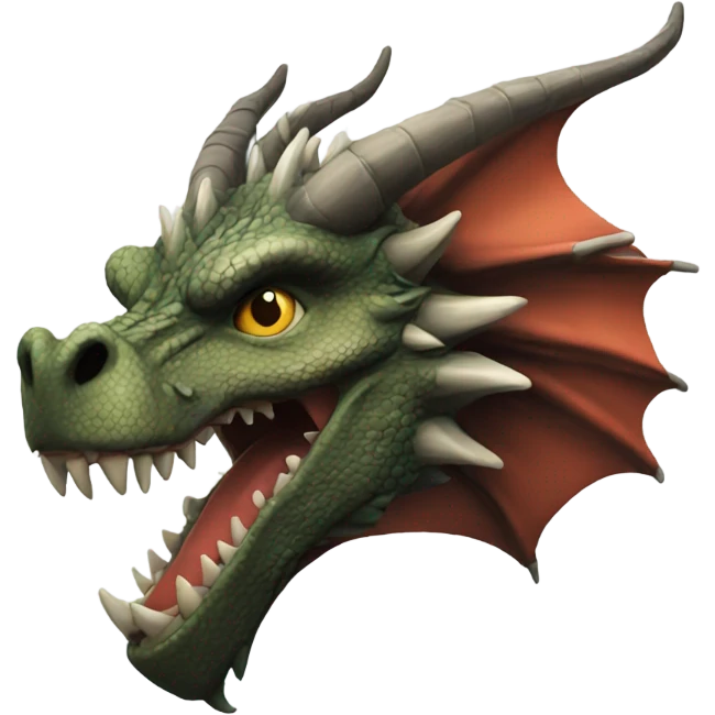 Dragon head ,back view emoji