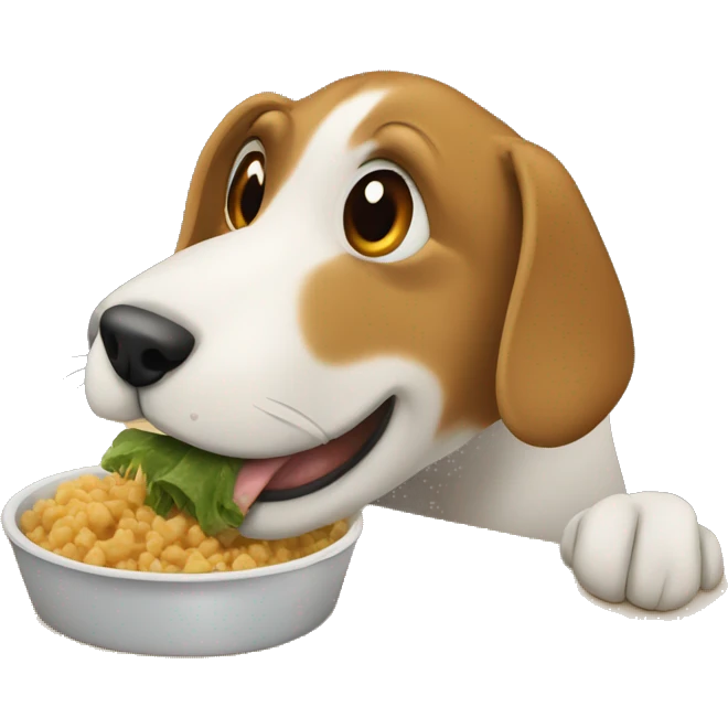 Dog eating acecram emoji