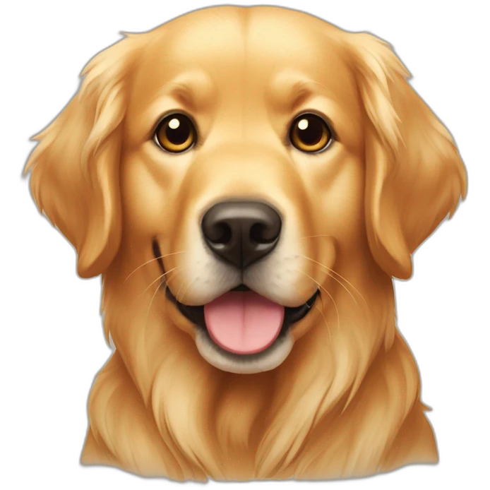 Perro golden retriever naranja enano emoji