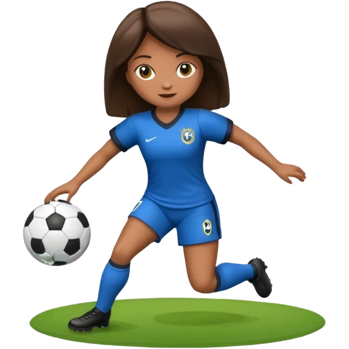 Boneca segurando uma Bola de futebol que está queimando emoji