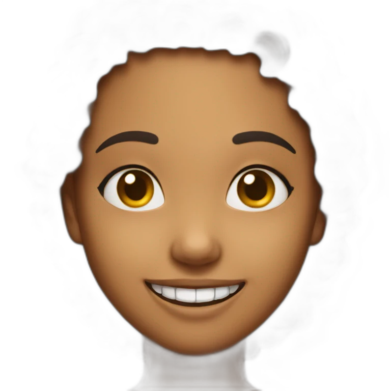 smile face of girl emoji