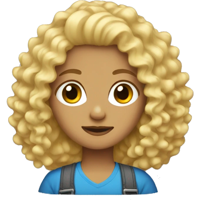 blonde curly hair  emoji