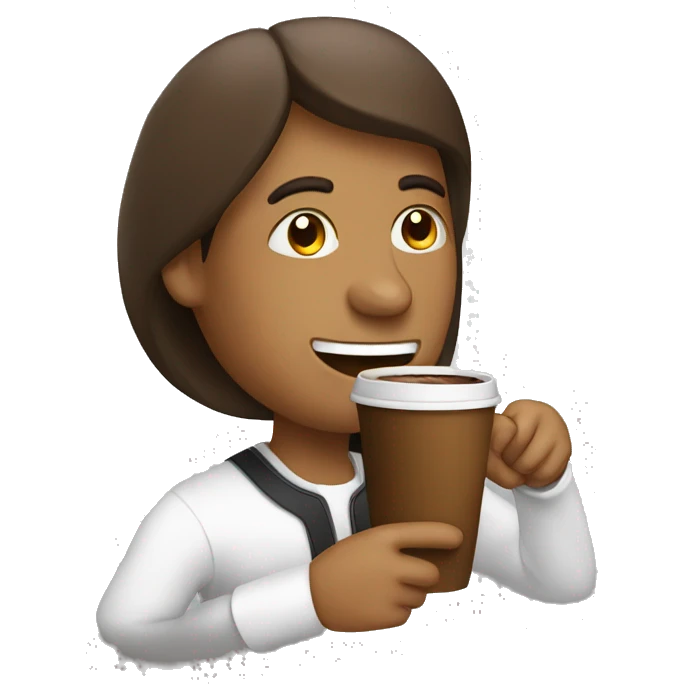 I am drinking coffee emoji