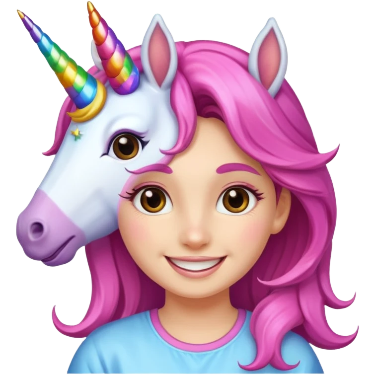 unicorn face scout girl emoji