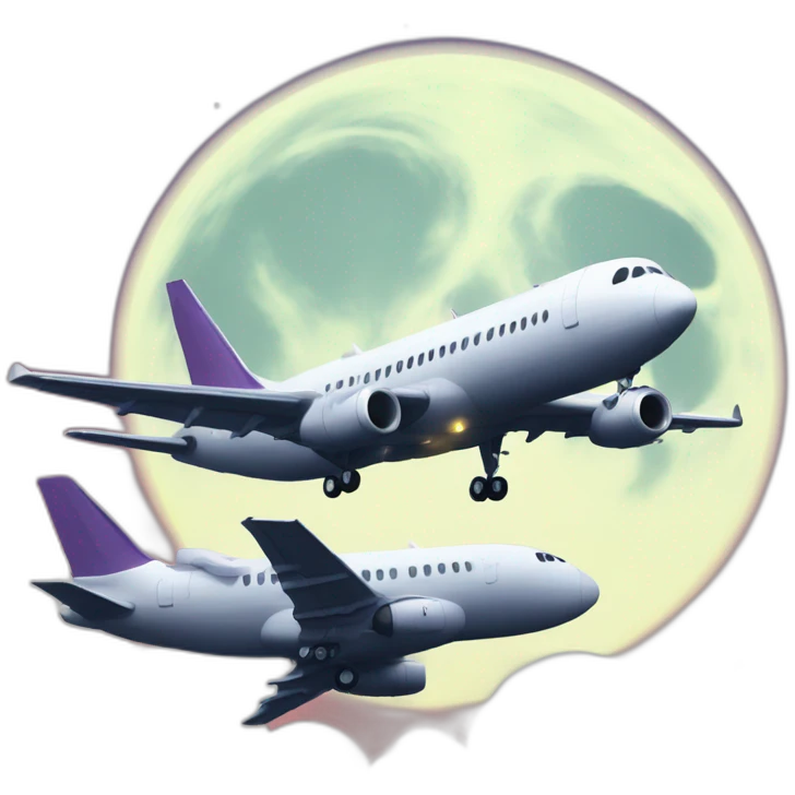 Chat Potté sur un avion qui se crash sur la lune de sang emoji