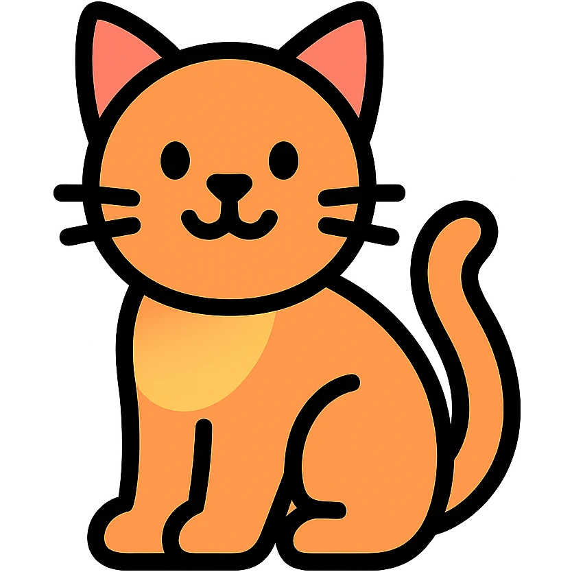 colored cat icon emoji