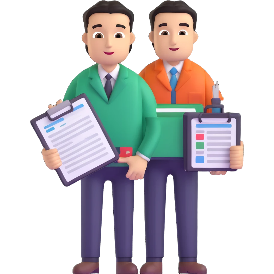 male accountant with spreadsheet and accounting tools emoji