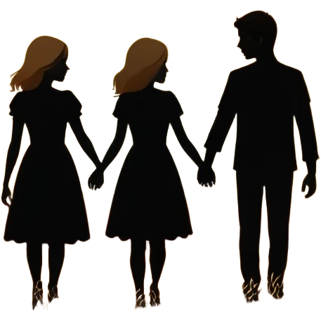 Romantic couple silhouette for 'Boyfriend' song emoji