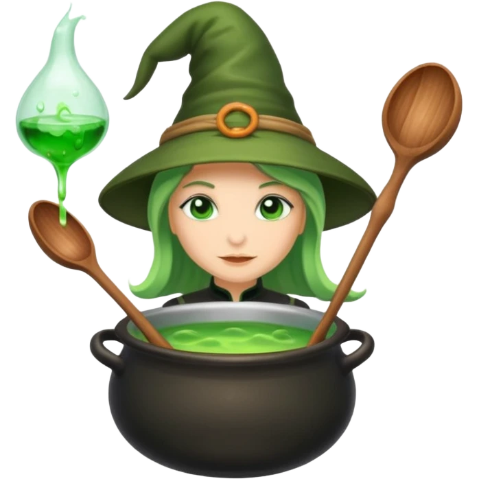 green witch cooking potion emoji