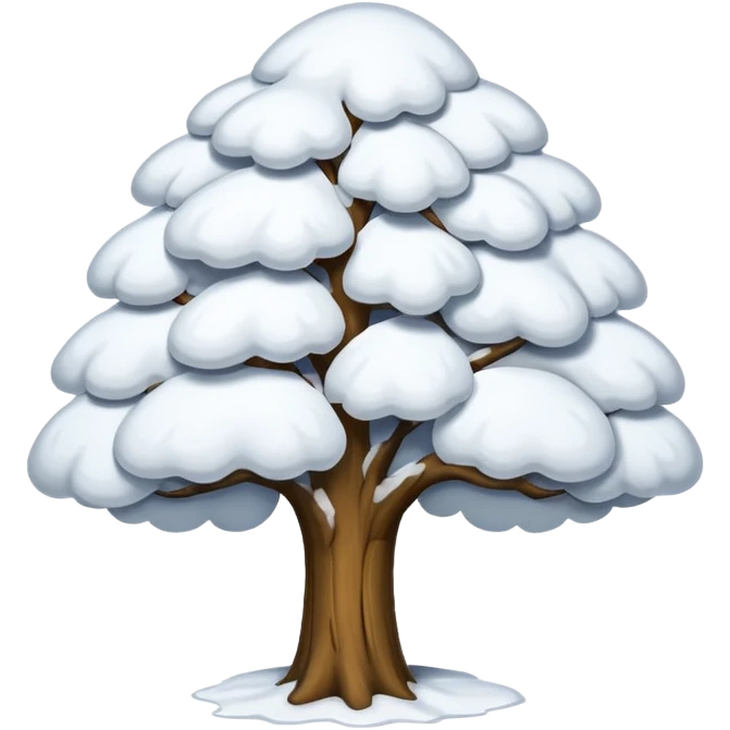 Tree with snow emoji