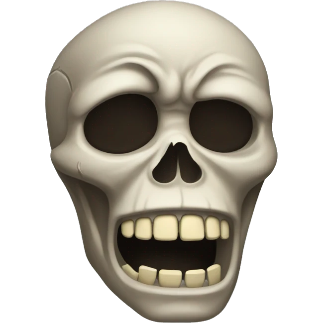 Extremely distraught skull emoji