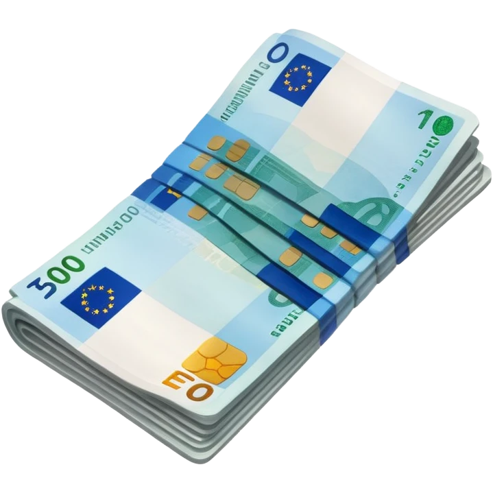 Digital euro bills  emoji