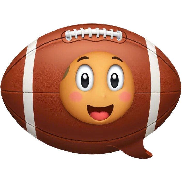 talking football in speech bubble emoji