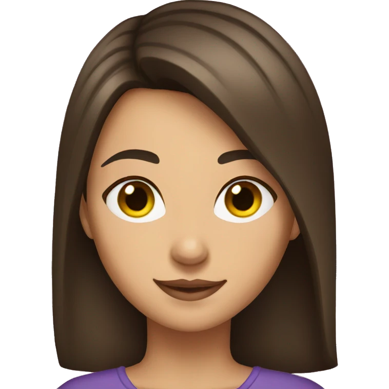 Brunette girl victory emoji
