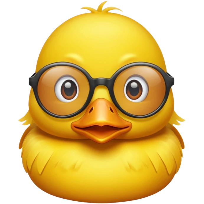 dame un pato amarillo con lentes de sol emoji