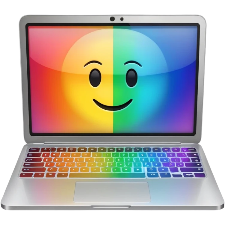 laptop with program code emoji