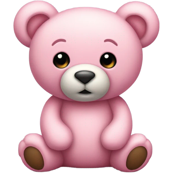 Pink teddy bear emoji
