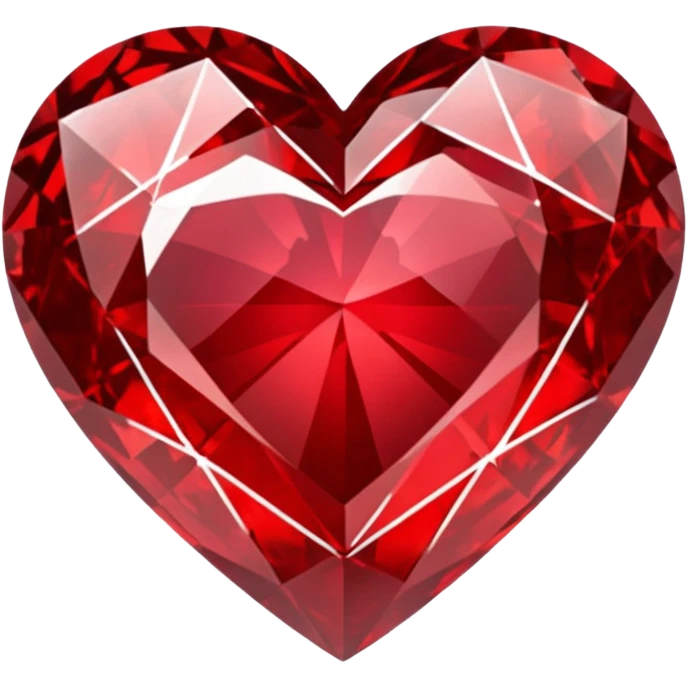 heart with a shattered gemstone effect, remove background emoji