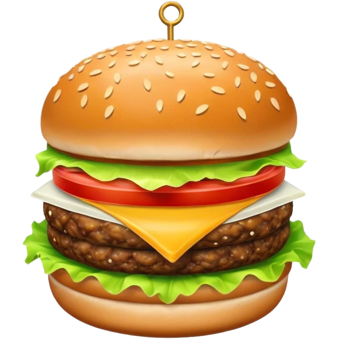 A hat on a burger emoji
