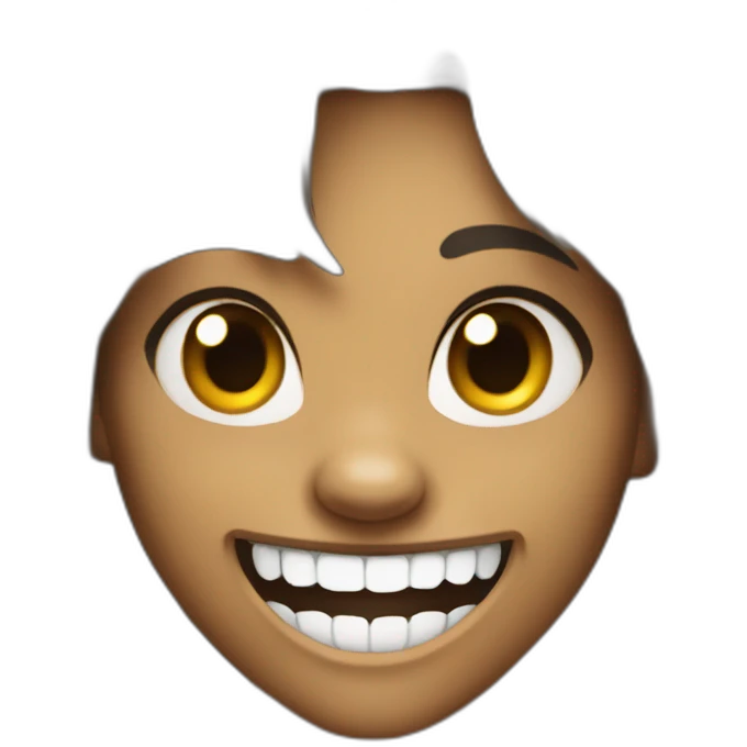 werewolf female smiling with teeth showing emoji