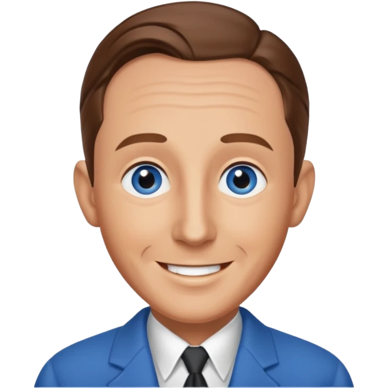 Bing Crosby with blue eyes, brown hair emoji