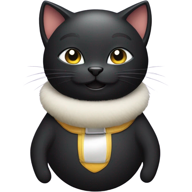 Black cat wearing mankini emoji
