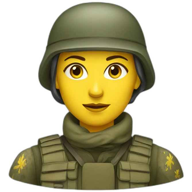 ukranian soldier woman emoji