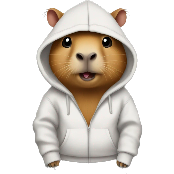 Capybara wearing a hoodie emoji