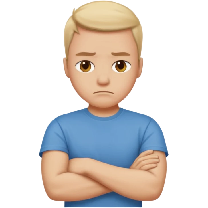 dissapointed face with arms crossed emoji