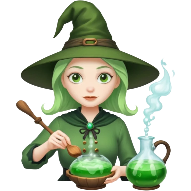 green witch cooking potion emoji