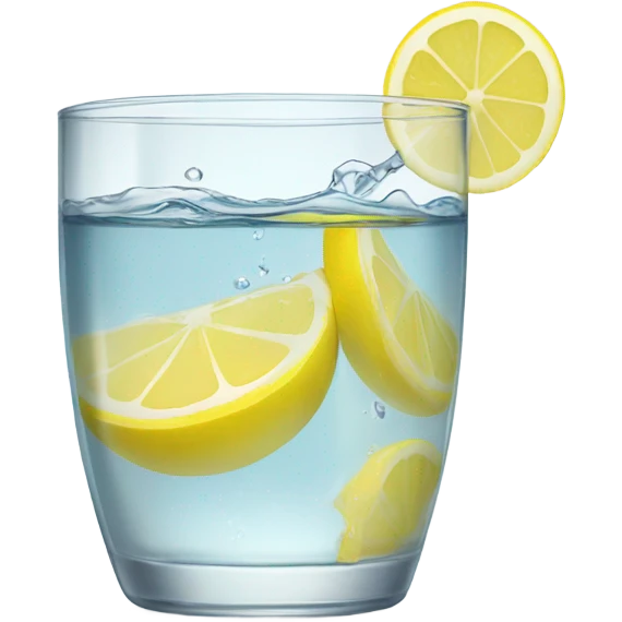 a glass of water with lemon emoji
