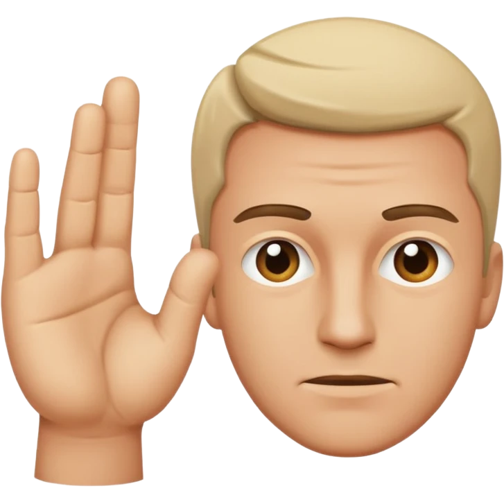 a guy splitting apart something with his hand emoji