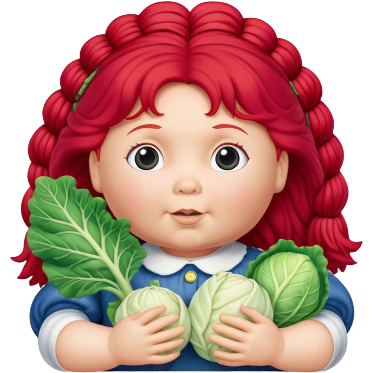 vintage cabbage patch doll red hair emoji