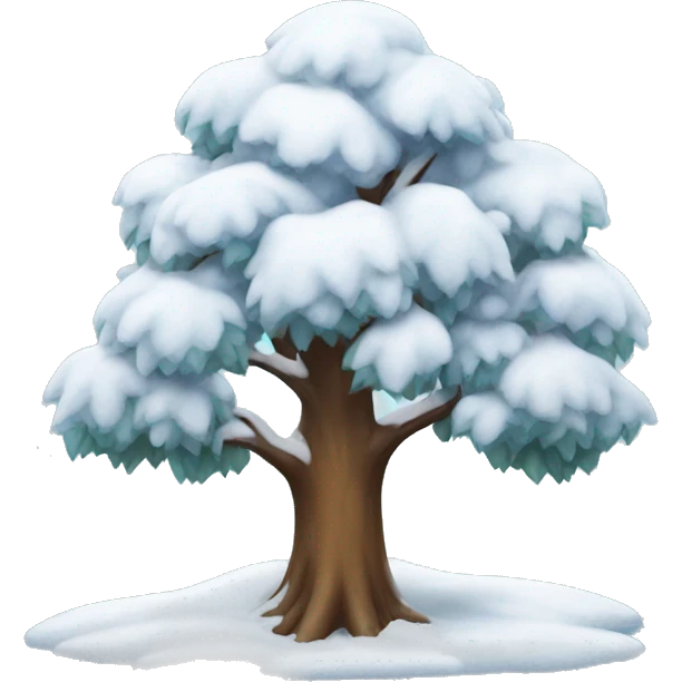 Snow on tree emoji