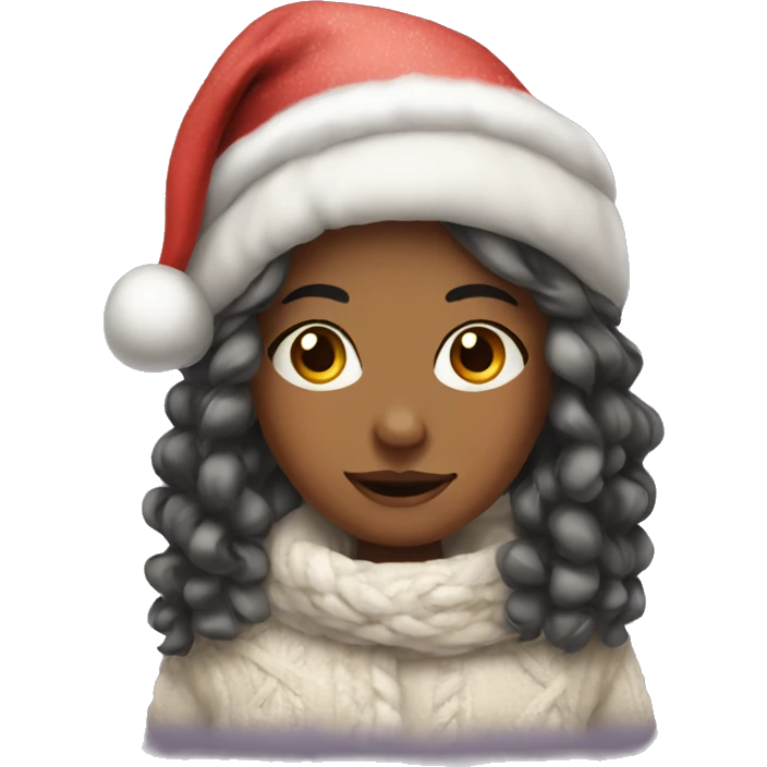 Cozy Christmas girl emoji