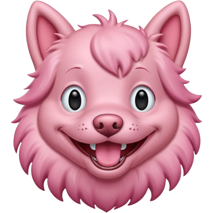 laughing pinkdog emoji