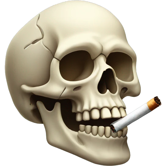 skull smoking emoji