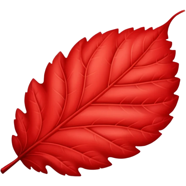 red oval leaf  emoji
