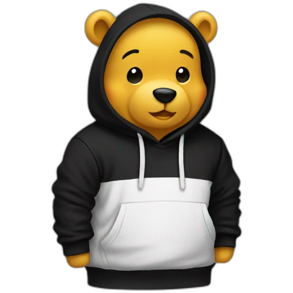 pooh-in-black-hoodie emoji