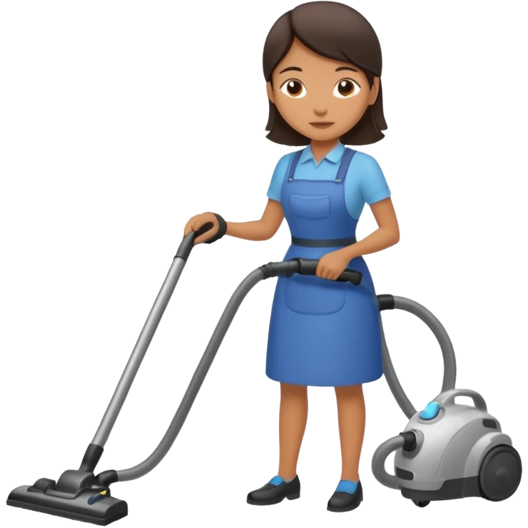 housekeeper vacuum the floor emoji