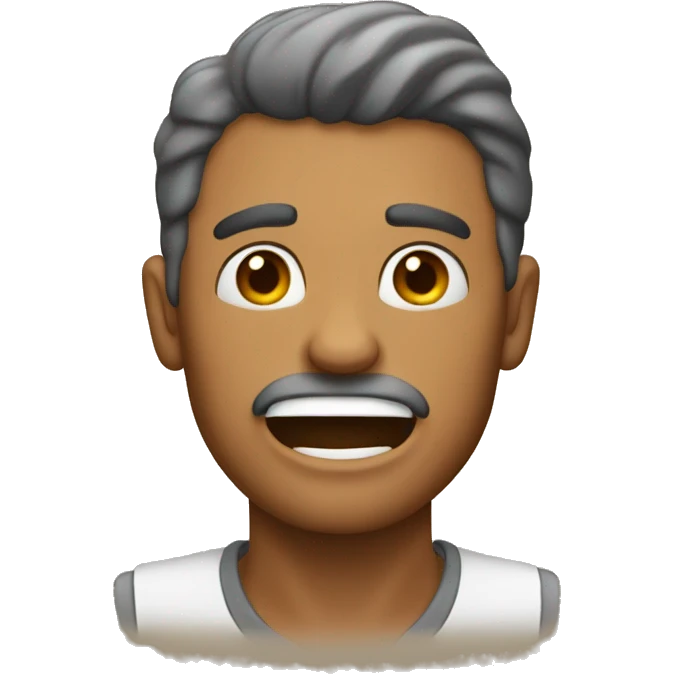 Hombre haciendo mewing  emoji
