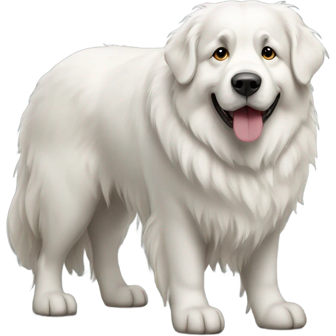 great pyrenees dog standing emoji