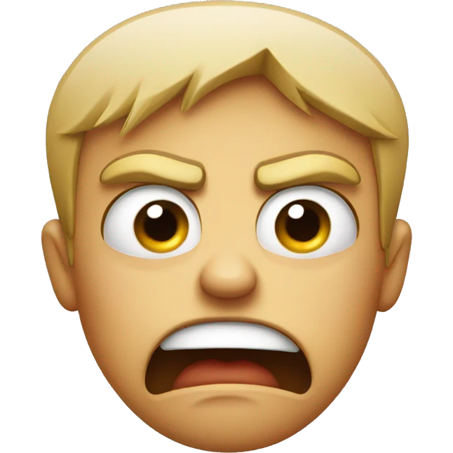 Angry face crying  emoji
