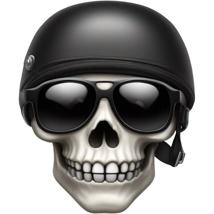 Skull biker giving a  kiss emoji